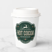 Festliches Weihnachtskakao-Party Pappbecher (Vorderseite)