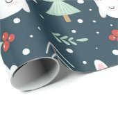 Festliches Weihnachtskaninchen u. -bäume der Geschenkpapier (Rolleneckpunkt)