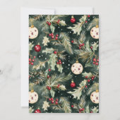 Festliches Weihnachtskochtausch Party Einladung (Rückseite)