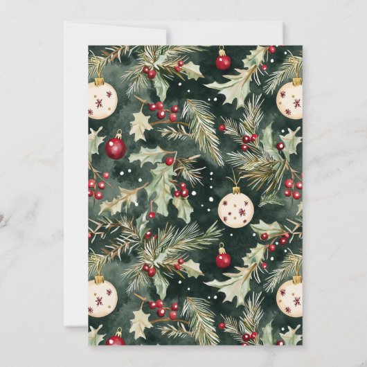 Festliches Weihnachtskochtausch Party Einladung (Rückseite)