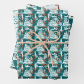 Festliches Weihnachtsmoosenmuster Geschenkpapier Set (Beispiel)