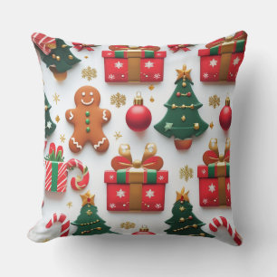 Festliches Weihnachtsmuster Kissen
