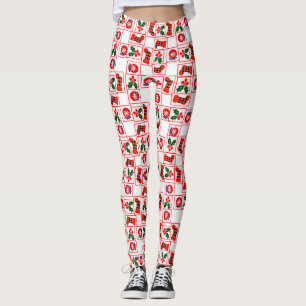 Festliches Weihnachtsmuster Leggings
