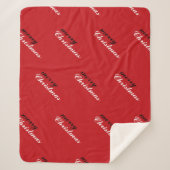 Festliches Weihnachtsmuster Sherpadecke (Vorderseite)