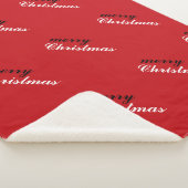 Festliches Weihnachtsmuster Sherpadecke (3/4)