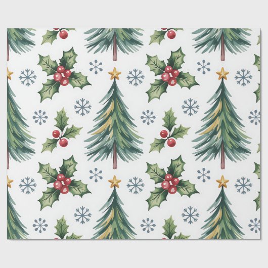 Festliches Weihnachtspapier Geschenkpapier (Flach)