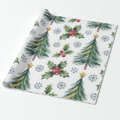 Festliches Weihnachtspapier Geschenkpapier (Ungerollt)