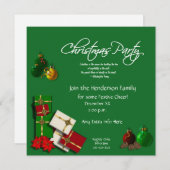 Festliches WeihnachtsParty Einladung-mit Zitat Einladung (Vorne/Hinten)