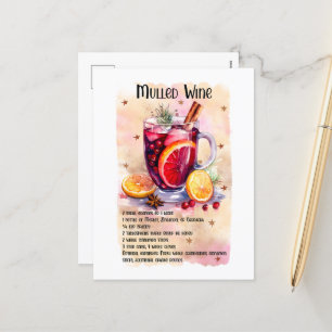 Festliches Weihnachtsrezept Feiertagspostkarte