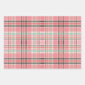 festliches Weihnachtsrosa Flamingo-Fliesenmuster Geschenkpapier Set (Vorderseite 3)