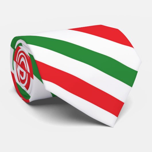 Festliches Weihnachtsrote grüne weiße Krawatte (Gerollt)