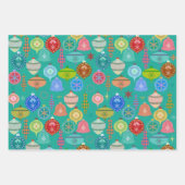 Festliches Weihnachtsschmuck-Muster Geschenkpapier Set (Vorderseite 3)