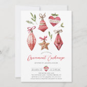 Festliches Weihnachtsschmuckstück Party Einladung (Vorderseite)