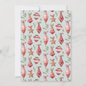 Festliches Weihnachtsschmuckstück Party Einladung (Rückseite)