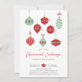 Festliches Weihnachtsschmuckstück Party Einladung (Vorderseite)