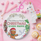 Festliches Weihnachtsspiel Night Party Pappteller (Party)