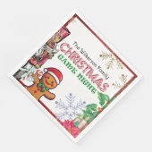 Festliches Weihnachtsspiel Night Party Serviette (Ecke)