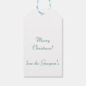 Festliches Weihnachtssymbol Personalisiert Geschenkanhänger (Rückseite)