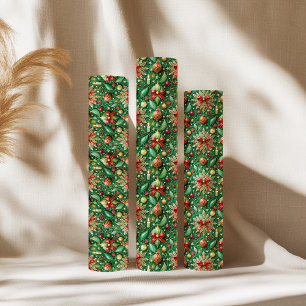 Festliches Weihnachtsthema Farbige Muster Geschenkpapier