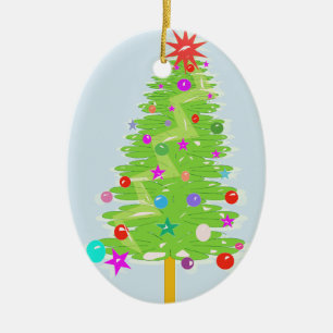 Festliches Weihnachtszeichnen Keramik Ornament