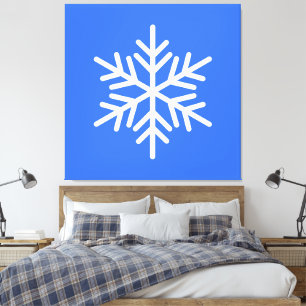 Festliches Weißes Schneeglöckchen auf strahlendem  Leinwanddruck