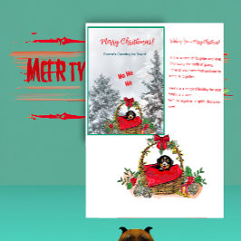 Festliches Welpen-Weihnachtsgruß - Frohe Weihnacht Feiertagskarte