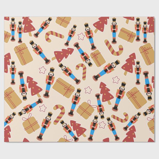 Festliches Whimsy Elegance Weihnachtswrapping Papi Geschenkpapier (Flach)