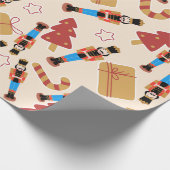 Festliches Whimsy Elegance Weihnachtswrapping Papi Geschenkpapier (Ecke)