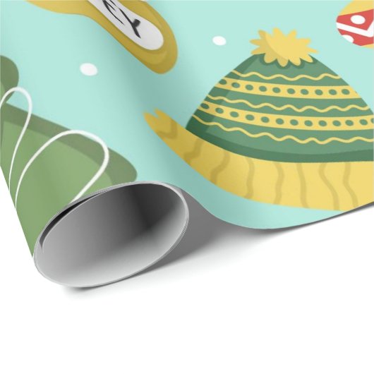 Festliches Winterwunderland Geschenkpapier (Rolleneckpunkt)