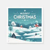 Festliches Winterwunderland Serviette (Vorderseite)