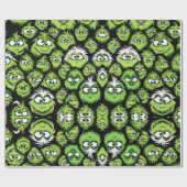 Festliches Wrap Wonderland 'Grünes Weihnachtsmonst Geschenkpapier (Flach)