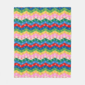 Festliches Zickzack-Band Fleece-Decke Fleecedecke (Vorderseite)