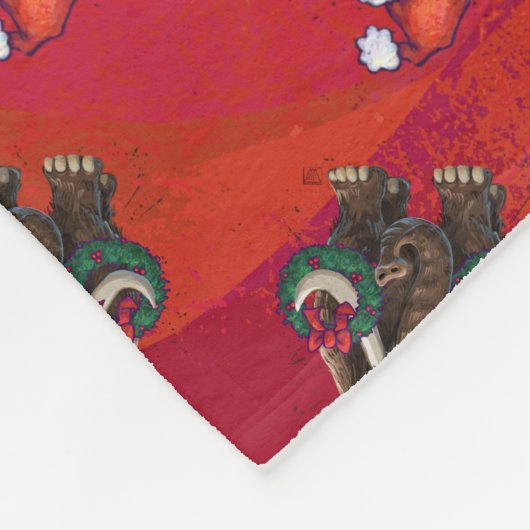 Festmastodon auf Rot Fleecedecke (Ecke)