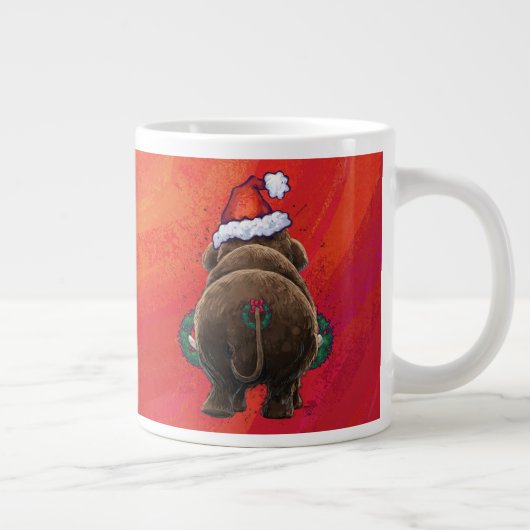 Festmastodon auf Rot Jumbo-Tasse (Rechts)