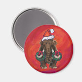 Festmastodon auf Rot Magnet (Vorderseite/Rückseite)