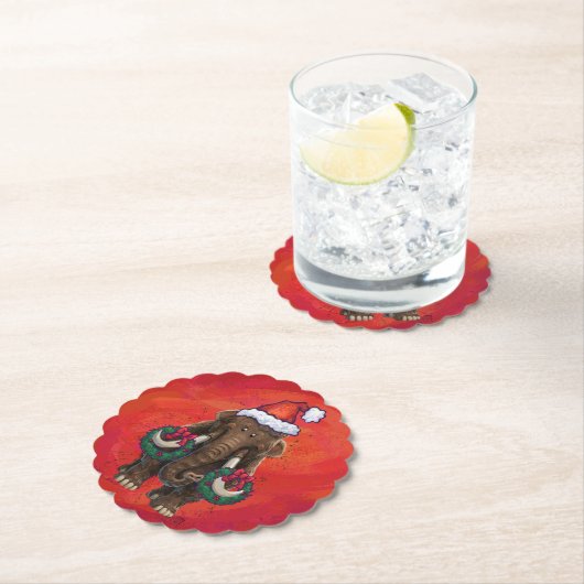 Festmastodon auf Rot Untersetzer (Vor Ort)