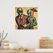 "Festnahme einer Alien" Poster (Küche)