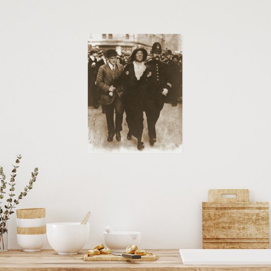 Festnahme eines Suffragette Poster (Küche)