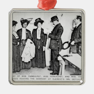 Festnahme von Frau Pankhurst Ornament Aus Metall