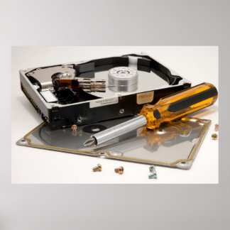 Festplatte demontiert poster