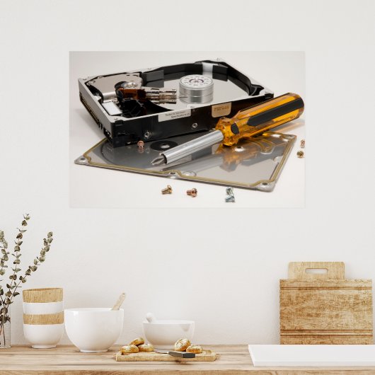 Festplatte demontiert poster (Küche)