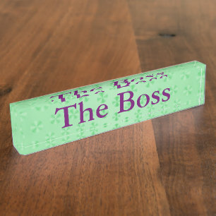 Festplatten auf Minze Green Desk Namplate Namensplakette