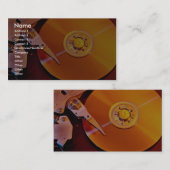 Festplattenlaufwerk mit goldener Servierplatte Visitenkarte (Vorne/Hinten)