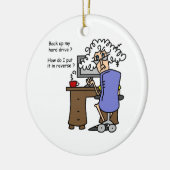 Festplattenlaufwerk-Unterstützung humorvoll Keramikornament (Links)