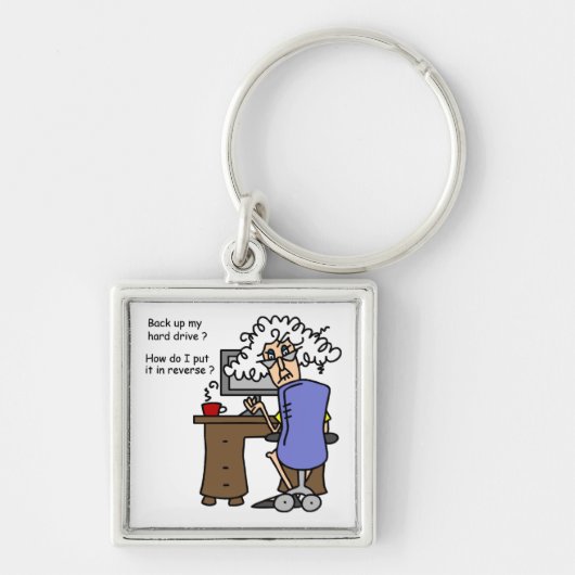 Festplattenlaufwerk-Unterstützung humorvoll Schlüsselanhänger (Vorne)