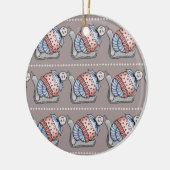Festpudding Keramik Ornament (Links)