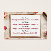 Festrahmen, Weihnachts-Party Raffelkarten (Rückseite)