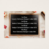 Festrahmen, Weihnachts-Party Raffelkarten (Rückseite)