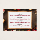 Festrahmen, Weihnachts-Party Raffelkarten (Rückseite)