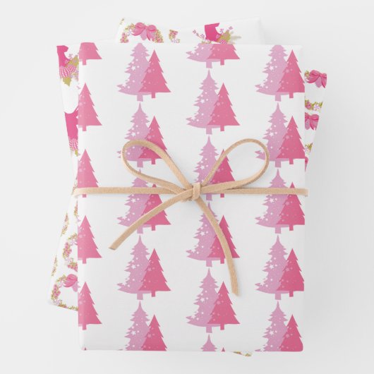 Festrosa Weihnachtskachelmuster Geschenkpapier Set (Beispiel)